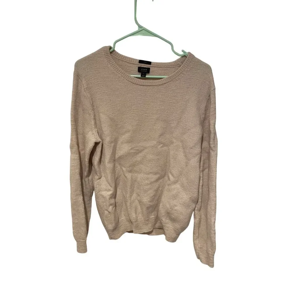 J. crew merino wool cream sweater slim large